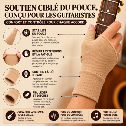 Le stabilisateur de pouce pour guitaristes