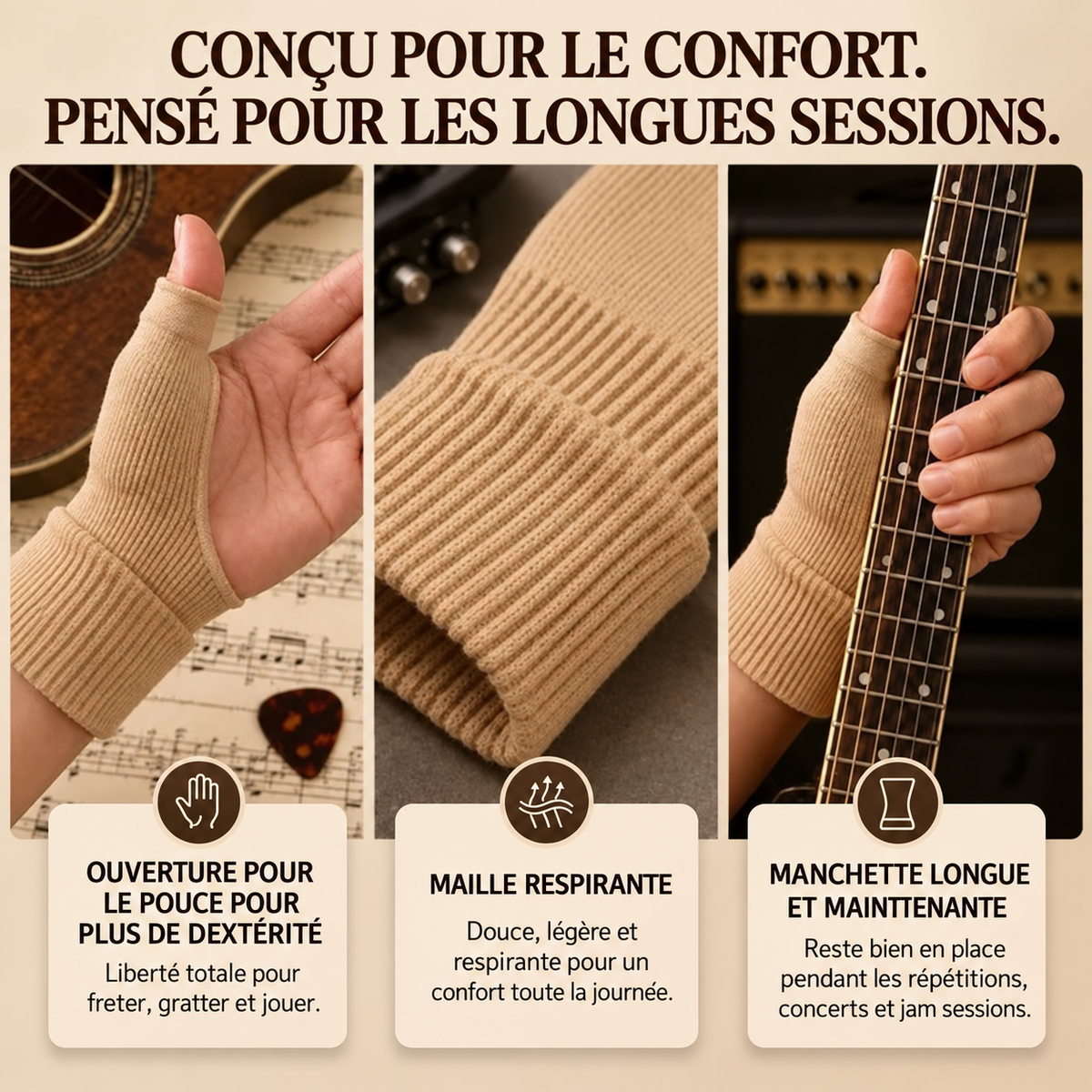 Le stabilisateur de pouce pour guitaristes