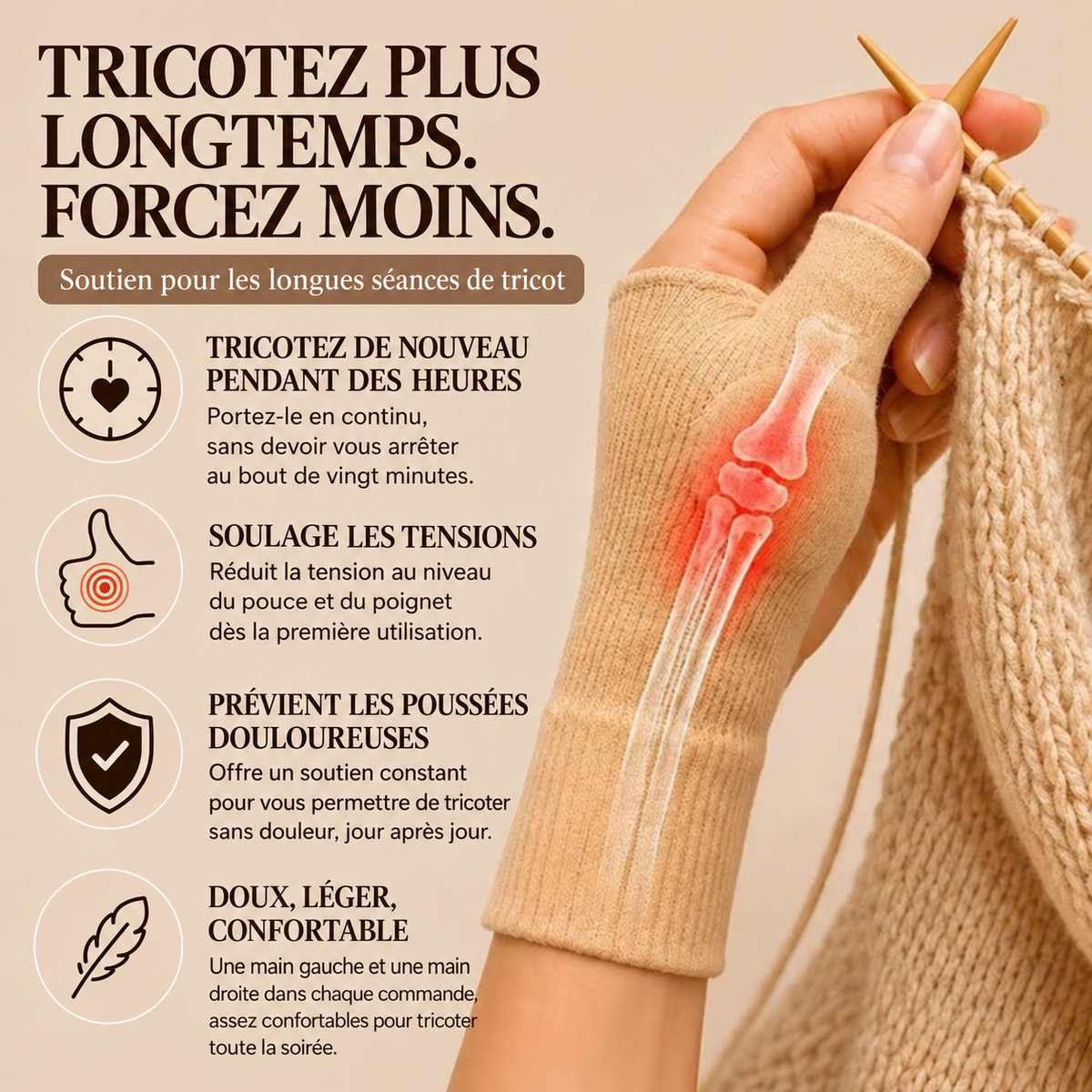 Stabilisateur de Pouce pour Tricot